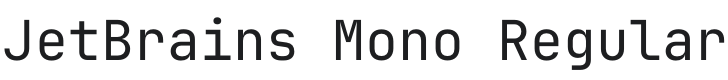 JetBrains Mono Font Preview