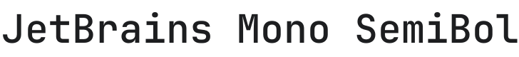 JetBrains Mono SemiBold Font Preview