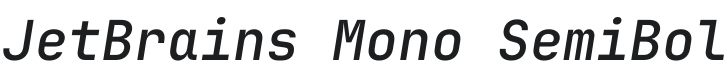 JetBrains Mono SemiBold Italic Font Preview