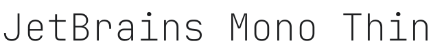 JetBrains Mono Thin Font Preview