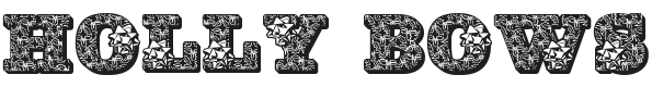 JF Holly Bows Font Preview