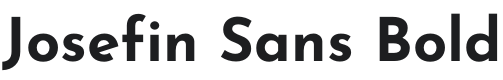 Josefin Sans Bold Font Preview
