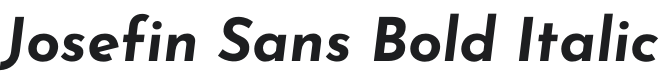 Josefin Sans Bold Italic Font Preview