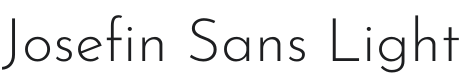 Josefin Sans Light Font Preview