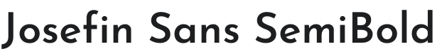 Josefin Sans SemiBold Font Preview