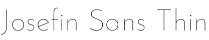 Josefin Sans Thin Font Preview