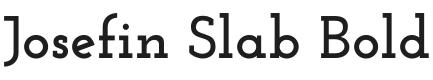 Josefin Slab Bold Font Preview