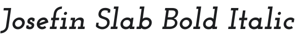 Josefin Slab Bold Italic Font Preview