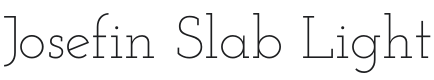 Josefin Slab Light Font Preview
