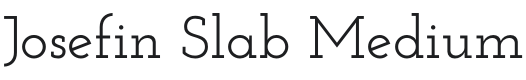 Josefin Slab Medium Font Preview