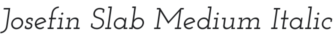 Josefin Slab Medium Italic Font Preview