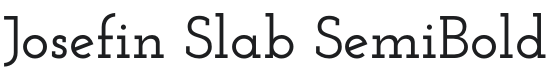 Josefin Slab SemiBold Font Preview