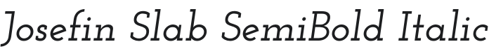 Josefin Slab SemiBold Italic Font Preview
