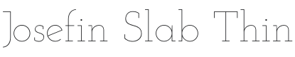 Josefin Slab Thin Font Preview