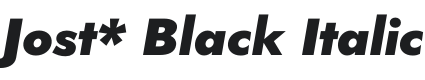 Jost* Black Italic Font Preview