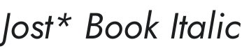 Jost* Book Italic Font Preview