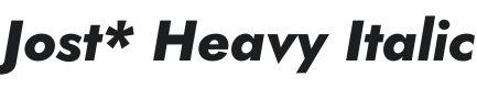 Jost* Heavy Italic Font Preview