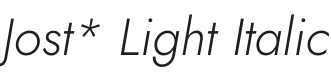 Jost* Light Italic Font Preview