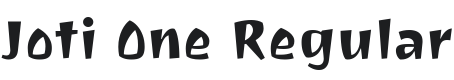 Joti One Font Preview