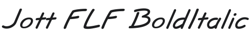Jott FLF-BoldItalic Font Preview