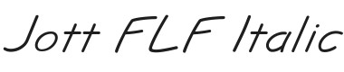 Jott FLF-Italic Font Preview