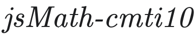 jsMath-cmti10 Font Preview