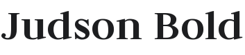 Judson Bold Font Preview