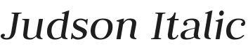 Judson Italic Font Preview