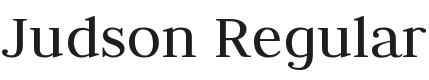 Judson Font Preview