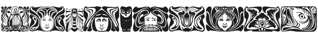 Jugendstil Ornamente Font Preview