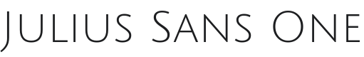 Julius Sans One Font Preview