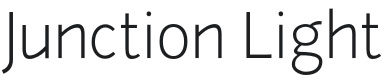 Junction Light Font Preview