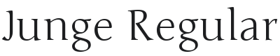 Junge Font Preview