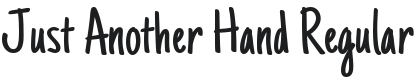 Just Another Hand Font Preview