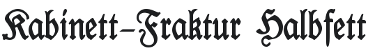 Kabinett-Fraktur Halbfett Font Preview