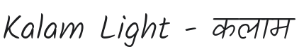 Kalam Light Font Preview