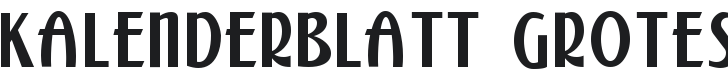 Kalenderblatt Grotesk Font Preview