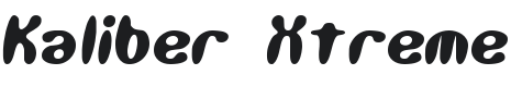 Kaliber Xtreme (BRK) Font Preview