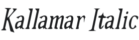 Kallamar Italic Font Preview