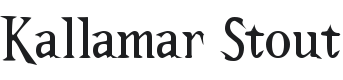 Kallamar Stout Font Preview