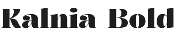Kalnia Bold Font Preview