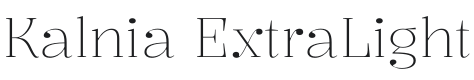 Kalnia ExtraLight Font Preview