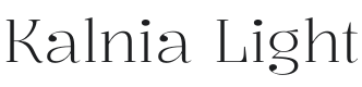 Kalnia Light Font Preview