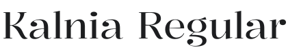 Kalnia Font Preview