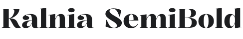 Kalnia SemiBold Font Preview
