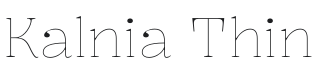 Kalnia Thin Font Preview