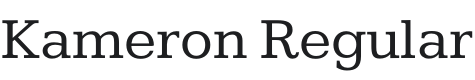 Kameron Font Preview