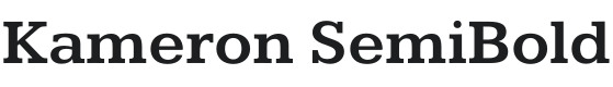 Kameron SemiBold Font Preview