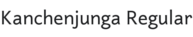 Kanchenjunga Font Preview