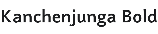 Kanchenjunga Bold Font Preview